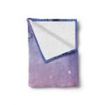 thumbnail image 2 of Night Soft Flannel Fleece Throw Blanket, Dreamlike Ethereal Sky with Moon Stars and Blooming Spring Tree Branches, Cozy Plush for Indoor and Outdoor Use, 50" x 70", Blue Pale Pink Black, by Ambesonne, 2 of 6