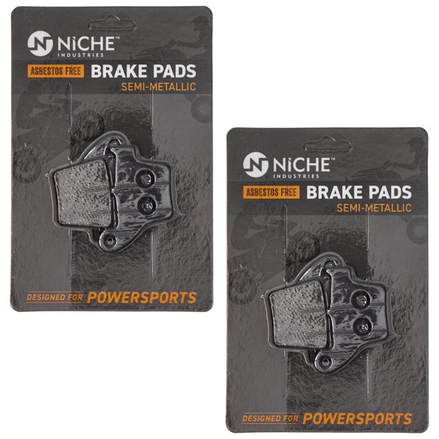 Niche Rear Brake Pad Set for Honda CRF450R Semi-Metallic Motorcycle 2 Pack 519-KPA2372D