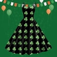 thumbnail image 2 of COMVALUE Women's St Patricks Day Print Dress Sleeveless Shamrock Dress in Irish Festivals Party 2026 (Black, L), 2 of 6