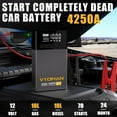 thumbnail image 2 of VTOMAN X7 4250A Car Jump Starter with Air Compressor,12V Lithium Battery Booster(Up to 10L Gas/10L Diesel) with LED Screen, 160PSI Tire Inflator, 2 of 6