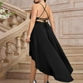 thumbnail image 4 of Nmnitkp Fall Wedding Guest Dresses for Women Show Off Your Figure Solid Color Women's Plus Size Sleeveless Round Neck Front Split Long Maxi Wrap Dress, 4 of 8