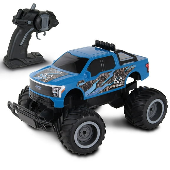 RealTree: RTR RC - Ford F-150 Lightning - Blue - 2.4 Ghz High Performance for Donuts & Wheelies, Turbo Boost, Ready-To-Run Radio Controlled Vehicle