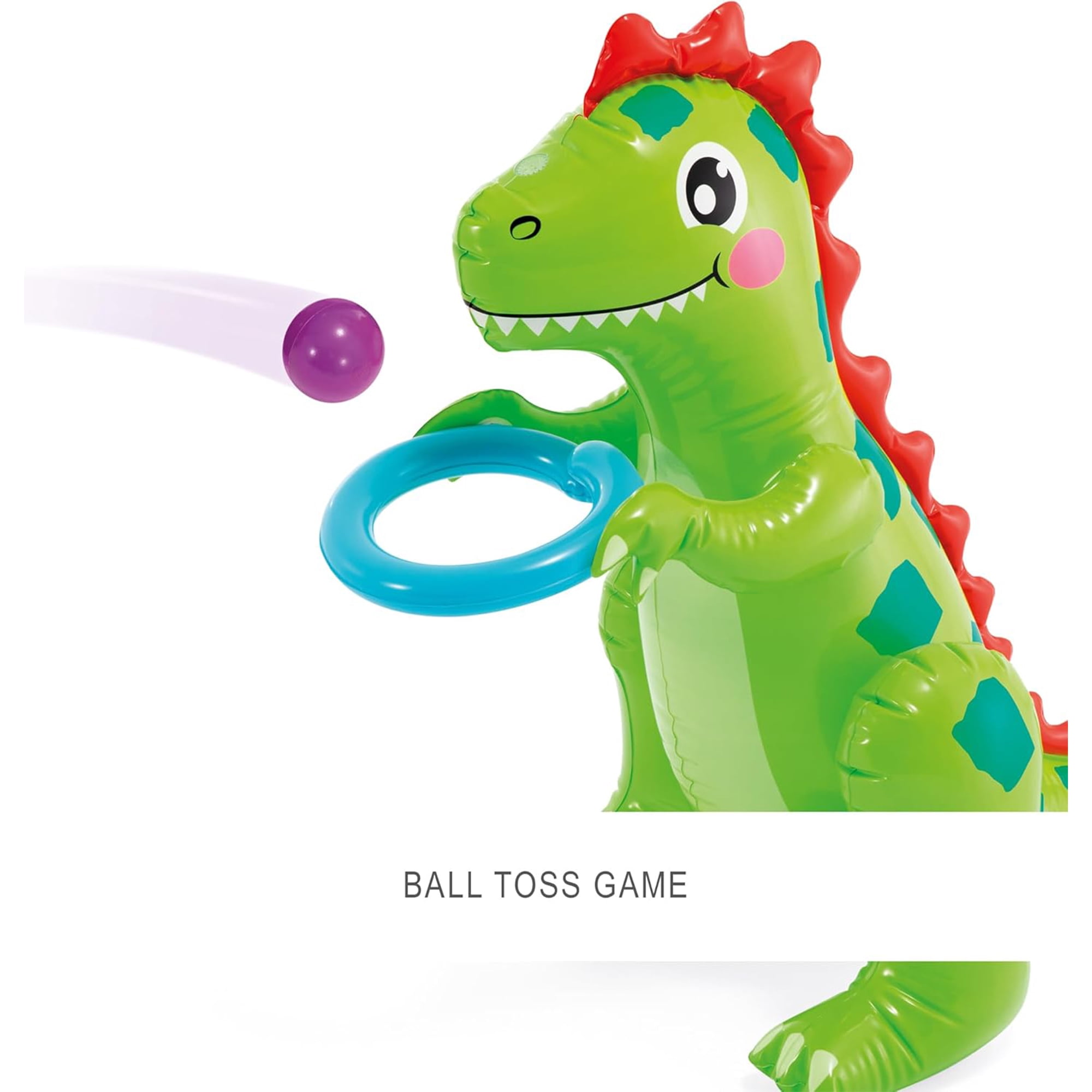 INTEX Dino Park Inflatable Kiddie Pool, Kids Play Center w/ Sprayer, Slide, & Splash Pad