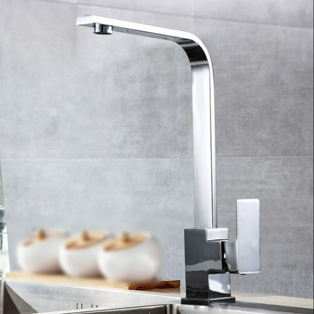 Grifo de fregadero de cocina modernos de un solo orificio para fregaderos de cocina para cocina Galvanopstia Sharpla Grifo de fregadero de cocina