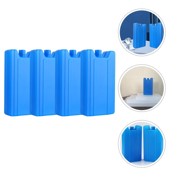 LEORX 4Pcs Rectangular Reusable Ice Packs For Lunch Boxes And Drink Cooling