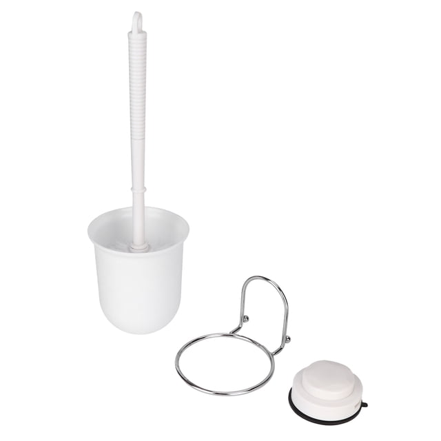 Cepillo para el Inodoro y Juego de Soporte, Cepillo de Inodoro Cepillo Ancho A Distancia de la Limpieza del Baño Cepillo Con Hebilla Montada en la Pared Para Baños Familiares