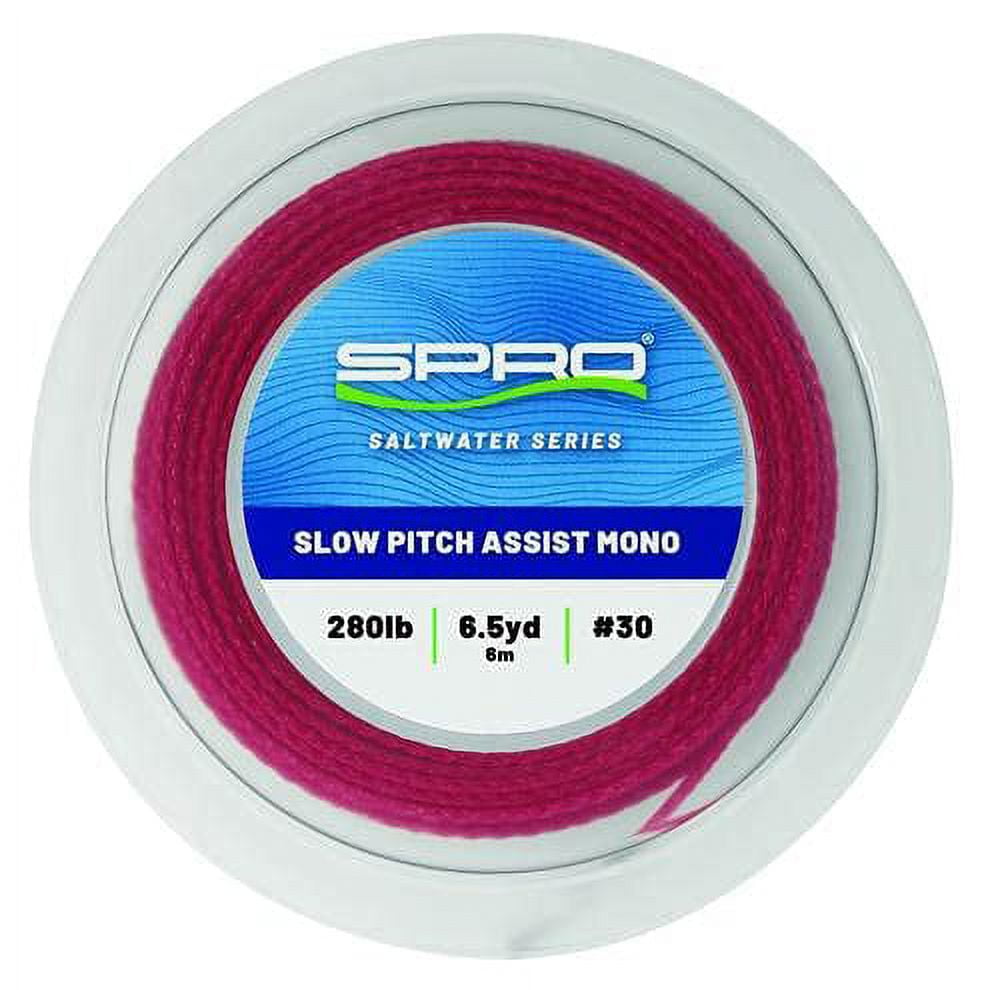 SPRO Fishing SSPAMN-280SRD6 Slow Pitch Assist Mono 280Lbs 6M/6.5Y Stealth  Red 
