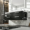 thumbnail image 3 of Eviva Surf 57" Black-Wood Modern Bathroom Vanity Set with Integrated White Acrylic Double Sink, 3 of 7