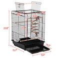 thumbnail image 2 of Yaheetech Open Top Travel Bird Cage Carrier for Bird Canary Cockatiel Small Parrots, Black, 2 of 11