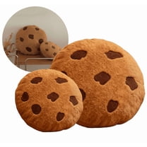 Chocolate Cookie Pillow, Decorative Throw Pillow Plush Toy Gifts Waist Cushion Pillow Seat Pad for Couch Sofa Chair Floor Car Office Room Plush Decor - 2Pcs(11.02")