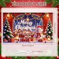 thumbnail image 2 of Red Theme Christmas Banner Christmas Tree Design Holiday Backdrop Gift Decorations Snowflake Pattern New Year Display for Christmas Party New Year Celebration Family Reunion, 2 of 9