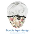thumbnail image 4 of Shower Caps,Dachshund and Flower Waterproof Shower Cap for Women 4 Pieces,Double Reusable Hair Cover for Shower PEVA Elastic Stretch Hem, 4 of 7