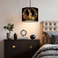 thumbnail image 5 of Linen Drum Lampshades Rabbit Portrait Vintage Floral Wreath Black Botanical Style 13"x13"x10" Light Shade for Table Lamps Floor Lamp Shades Lampshade Replacement Assembly Required Nursery Decor, 5 of 8