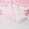 thumbnail image 5 of Erosebridal Bowknot Letter R Bed Spread Queen for Girls, Striped Bow Princess Queen Coverlet Set, 3-Piece, 5 of 7