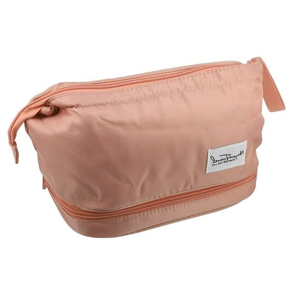 Makeup Cosmetic Travel Bag Waterproof Organizer Case Toiletry Bag for Women Nylon Pink