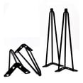 thumbnail image 2 of Home Soft Things 4 Piece Hairpin Metal Table Legs Furniture Legs Tripod 18" (4 pc), 2 of 9