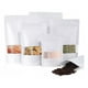 thumbnail image 1 of Bolsa Stand Up Pouch Kraft Ventana Pie Resellable 500g 100pz, 1 of 5