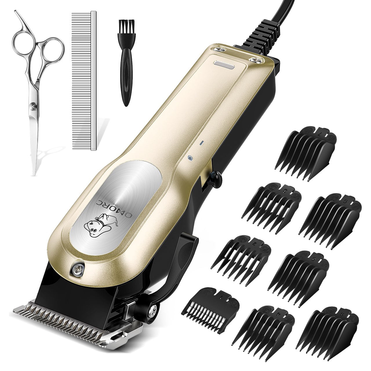Dog Grooming Kit, Professional High Power Dog Clippers for Thick Heavy  Coats Low Noise Heavy Duty Dog Grooming Clippers Pet Clippers Trimmer with  8 Comb Guides Scissors Small & Large Dog Cat