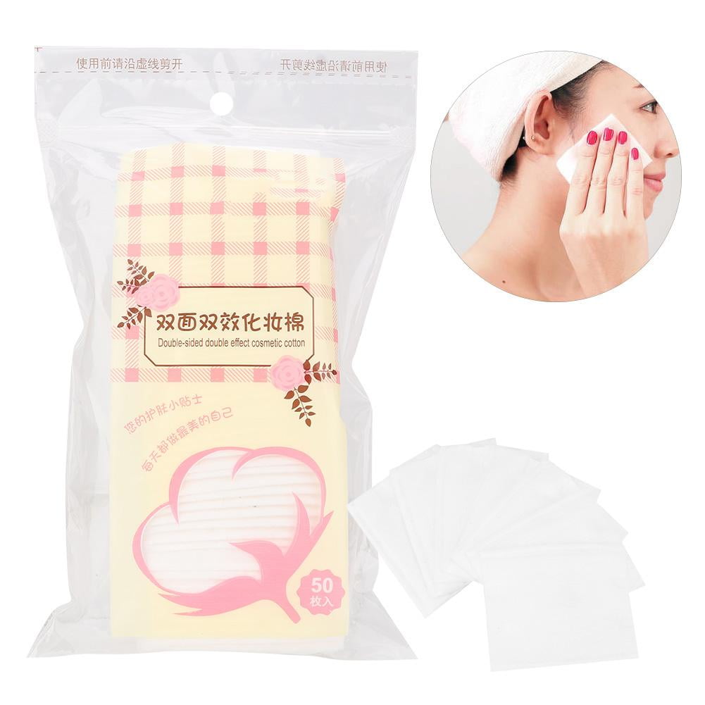 FAGINEY 50Pcs Disposable Makeup Cotton Pads Facial Cleansing Nonwoven
