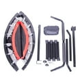 thumbnail image 4 of Hassch 40" Folding Mini Fitness Indoor Exercise Workout Rebounder Trampoline with Handle, Max Load 330lbs, Black & Red, 4 of 10