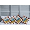thumbnail image 2 of Ambesonne Beach Throw Pillow Cover 4 Pack, Tropical Scenery Holiday, 16", Cream Blue White, 2 of 5