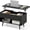 Black, variant on GlowPlume Lift Top Coffee Table, Modern Cocktail Table with Hidden Compartment & 2 Open Shelves, Flip Top Center Table, Wooden Pull up Coffee Table for Living Room, Reception Room, Office (White)