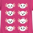 thumbnail image 3 of Instant Message - Axolotl Emotion Grid - Toddler And Youth Girls Short Sleeve Graphic T-Shirt, 3 of 6