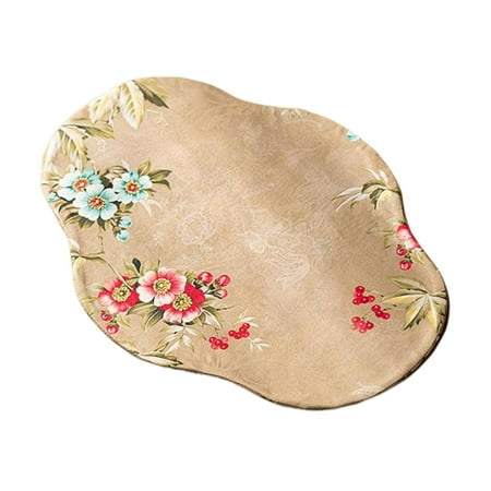 

Chinese Style Tea Ceremony Placemat Reusable Elegant Water Reisitance Decoration Coffee Bar Mat for Housewarming Countertop Tea Ceremony Flower