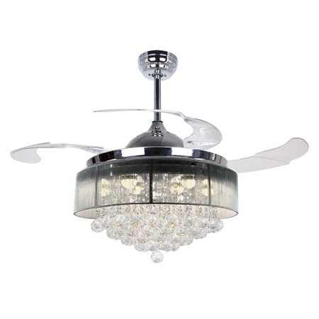 Ceiling Fans With Lights 42 Modern Led Fan Retractable Ceiling Fans With Lights 42 Modern Led Fan Retractable Blades Crystal Chandelier