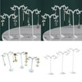 thumbnail image 2 of 3x Iron T Bar Earring show metal black Necklace Jewelry Display Stand Rack White-Wave, 2 of 9