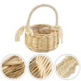 thumbnail image 1 of Bgsha Fresh Rattan Storage Basket Picnic Flower Girl Gifts Wicker Flower Pot, 1 of 9