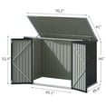 Homall 6' x 3' Patio Metal Shed Outdoor Trash Storage Shed with