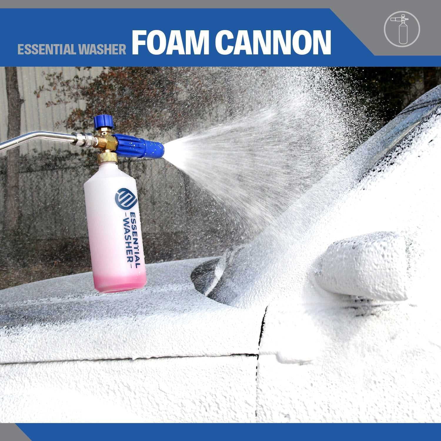 Pressure Washer Premium Foam Cannon Adjustable Spray Nozzle and Stainless Steel QC Plug