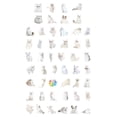 thumbnail image 1 of Cat Stickers, Copperplate Paper Decorative Sticker  for Home Little White Cat, 1 of 7