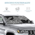 thumbnail image 4 of YFYANG Front Windshield Sun Shade, Floral Checkered Texture Foldable Car Visor for Cars, Trucks, SUVs, Medium, 4 of 9