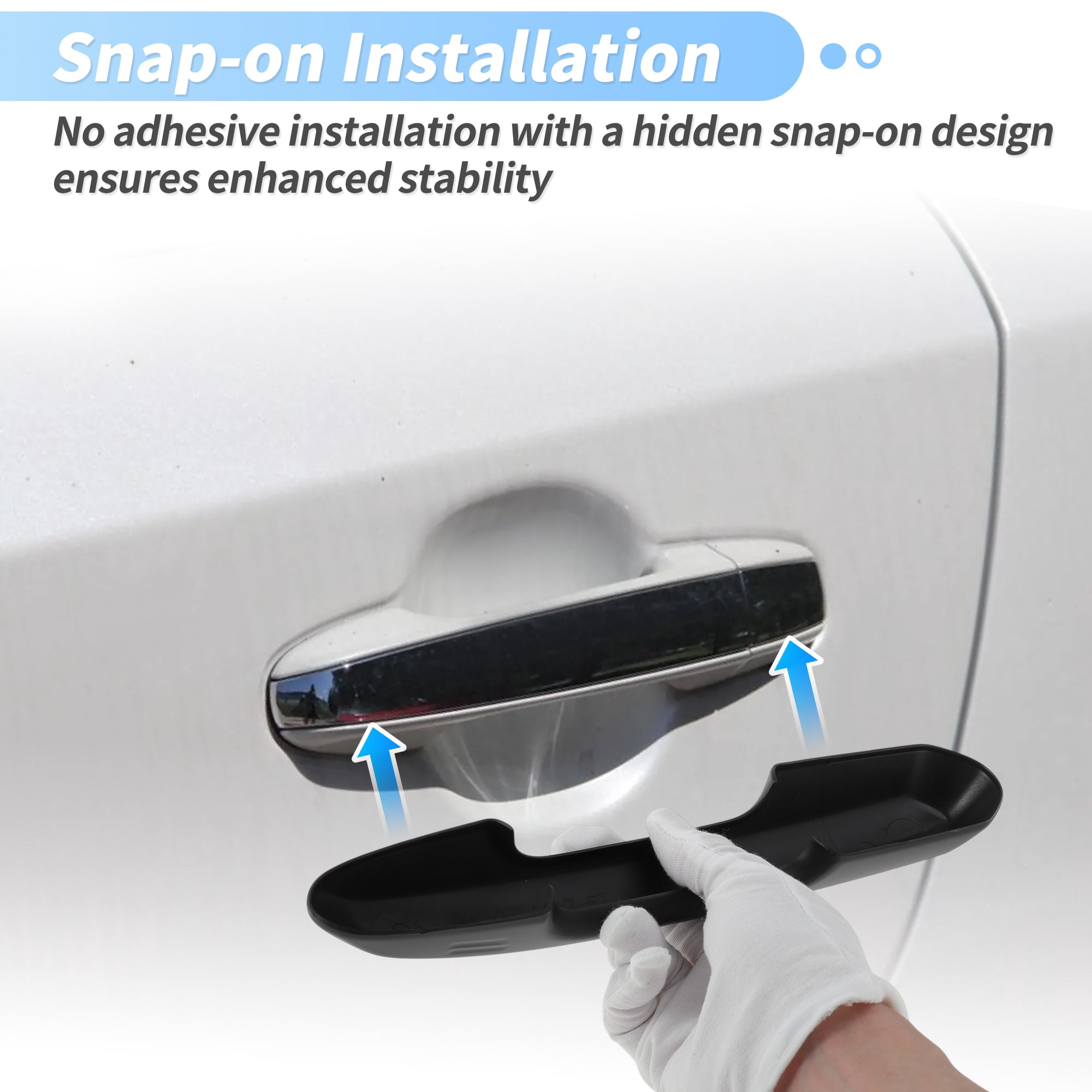 Unique Bargains Car Handle Cover Black for Toyota Camry Corolla Prius Venza 2020-2022
