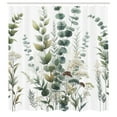 thumbnail image 4 of Ambesonne Green Shower Curtain, Leafy Atmosphere Eucalyptus, 69"Wx70"L, Pale Seafoam Slate Brown, 4 of 4