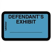Tabbies Defendant's Exhibit Legal File Labels 1.62" x 1" Length - Blue - 252 / Pack