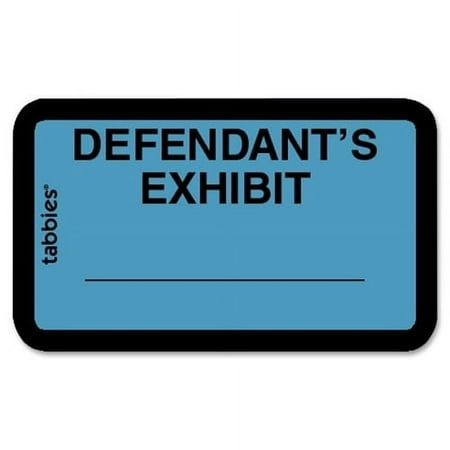 UPC: 0084371580934 | Tabbies Defendant s Exhibit Legal File Labels 1.62  x 1  Length – Blue – 252 / Pack