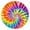 Colorful Rainbow Tie, variant on Blue Purple Tie Dye Mandala Pattern Round Fitted Tablecloth with Elastic Edge,Dining Table Cover Waterproof,Outdoor Round Tablecloth for Camping,Dining,Indoor and Outdoor