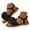 Black, variant on Women's Flower Flat Sandals Open Toe Ankle Strap Summer Beach Shoes Casual Comfortable Cork Sole Footwear Size 6-10 Beige