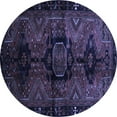 thumbnail image 1 of Ahgly Company Indoor Round Persian Blue Traditional Area Rugs, 6' Round, 1 of 4