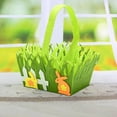 thumbnail image 5 of hengsof Easter Basket, Green Round Woven Goodie Basket with Folding Handle, Empty Gift Basket Easter Egg Hunt, Easter Party Treats, Filled with Party Favors, 5 of 9