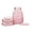 Pink, variant on Leopard-Print 3-Piece Backpack Set, Large-Capacity, Lightweight College Style Backpack for Students—Includes Backpack, Pencil Case, and Lunch Bag