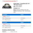 thumbnail image 2 of Engine Mount - Compatible with 1977 - 1981 Buick Century 1978 1979 1980, 2 of 2
