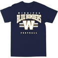 thumbnail image 1 of CFL Winnipeg Blue Bombers Arch Football Navy T-Shirt (Small, Navy), 1 of 4
