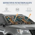 thumbnail image 3 of KLL Coffee-Drinking Skull Windshield Sun Shade 2-Piece Foldable Car Front Window Sunshade for Most Sedans SUV Truck- Medium, 3 of 5