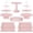 Pink, variant on 8 count Cake Stand Metal Dessert Table Display Set, 3-Tier Cupcake Stand, Cake Display Tower and Cookie Tray Rack Serving Tray for Birthday Party, Weddings, Shower ()