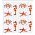 thumbnail image 3 of Ambesonne Nautical Shower Curtain, Underwater Sea Ocean, 69"Wx75"L, Salmon Dark Coral, 3 of 3