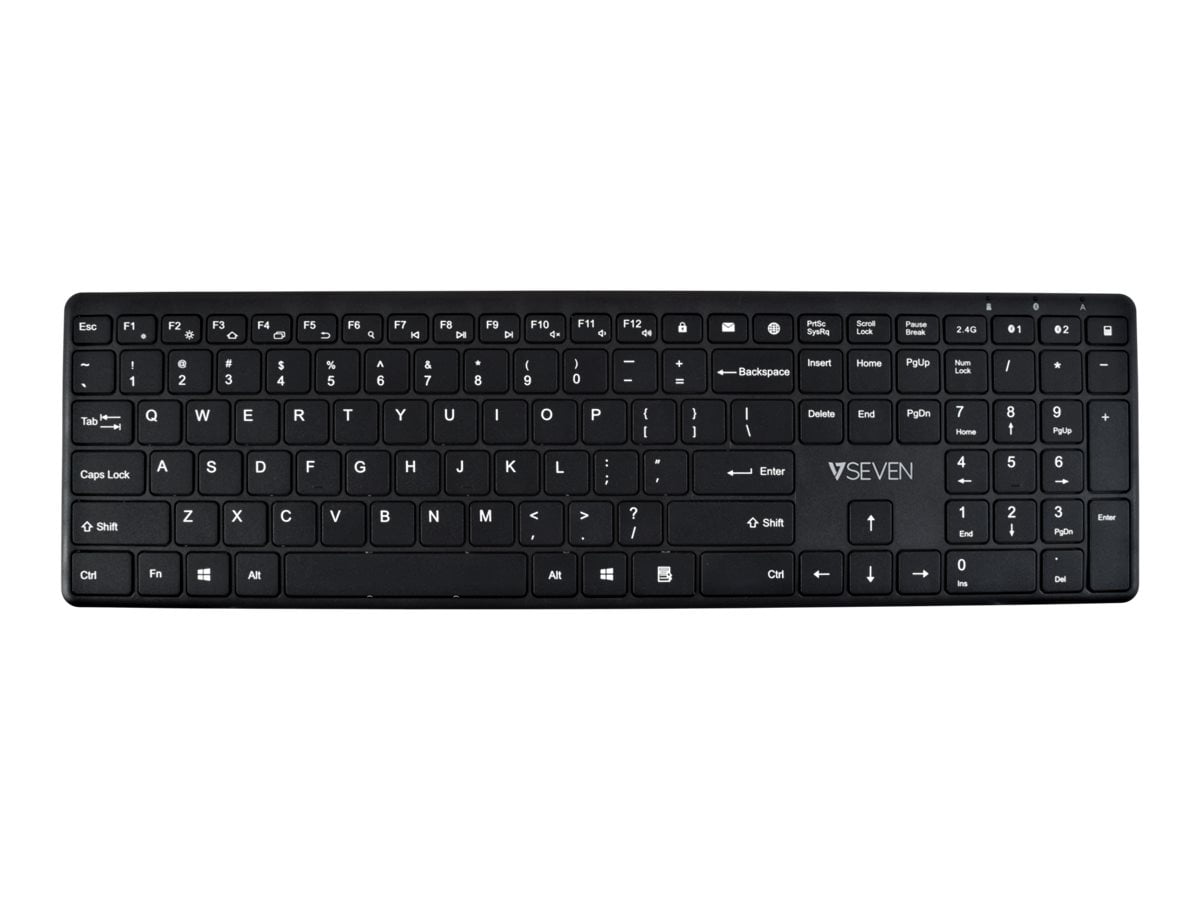 V7 KW550USBT Keyboard Bluetooth, 2.4 GHz QWERTY US key switch